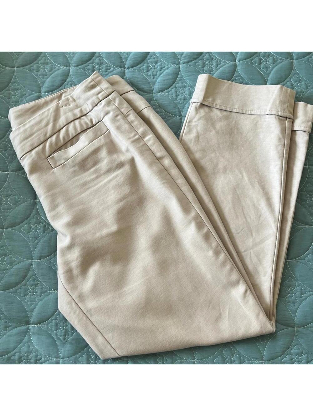 Kenar Cream Chinos Women’s Neutral Pants Classic Casual Workwear Minimalist